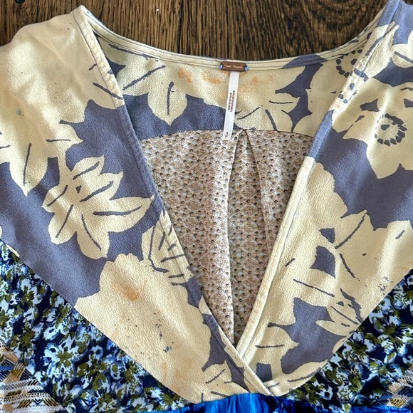 Free People Patchwork Aloha Floral Blouse - Picture 5 of 11